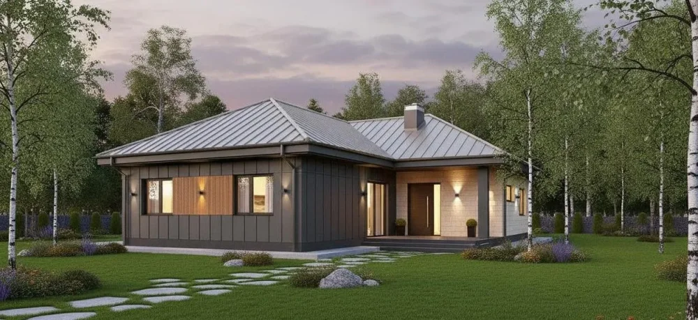 Проект Одноэтажный дом 14 на 17, 140 м2