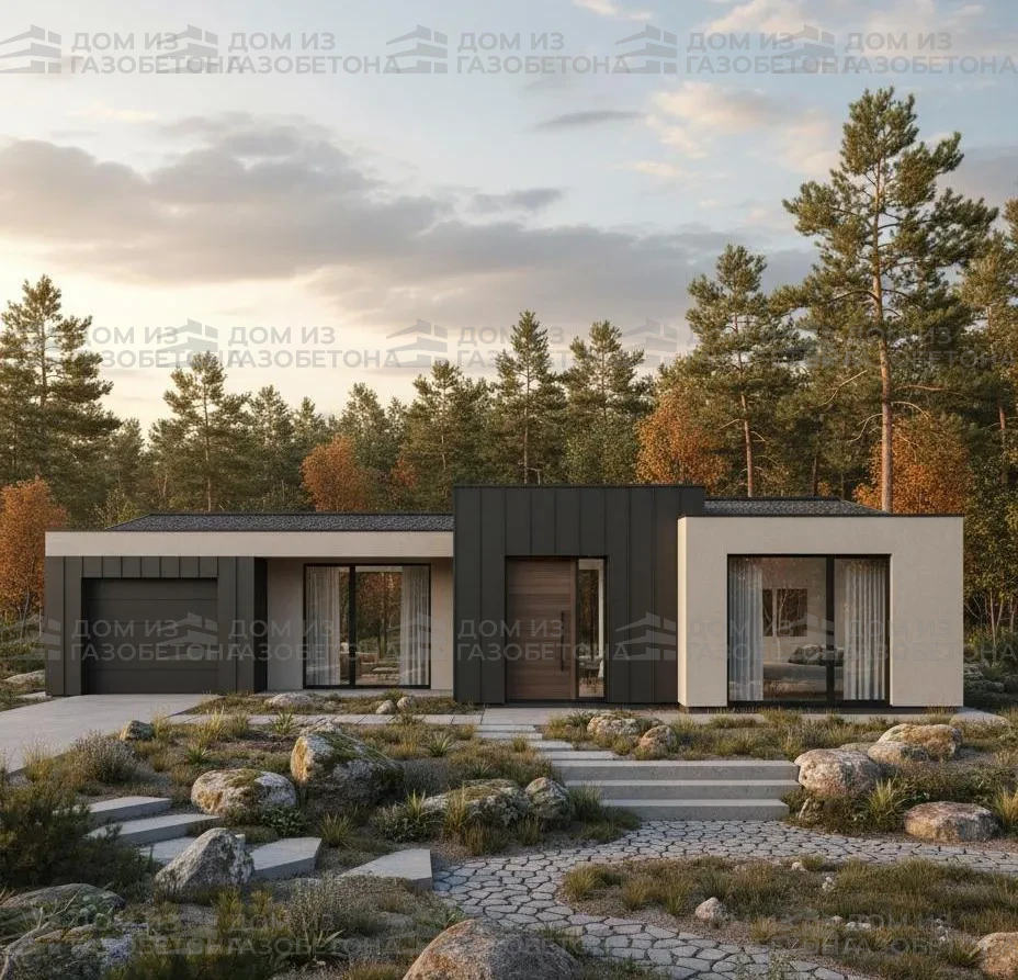 Проект Одноэтажный дом 17 на 22, 195 м2