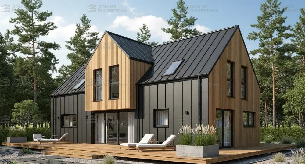 Проект Двухэтажный дом 14 на 12, 169 м2