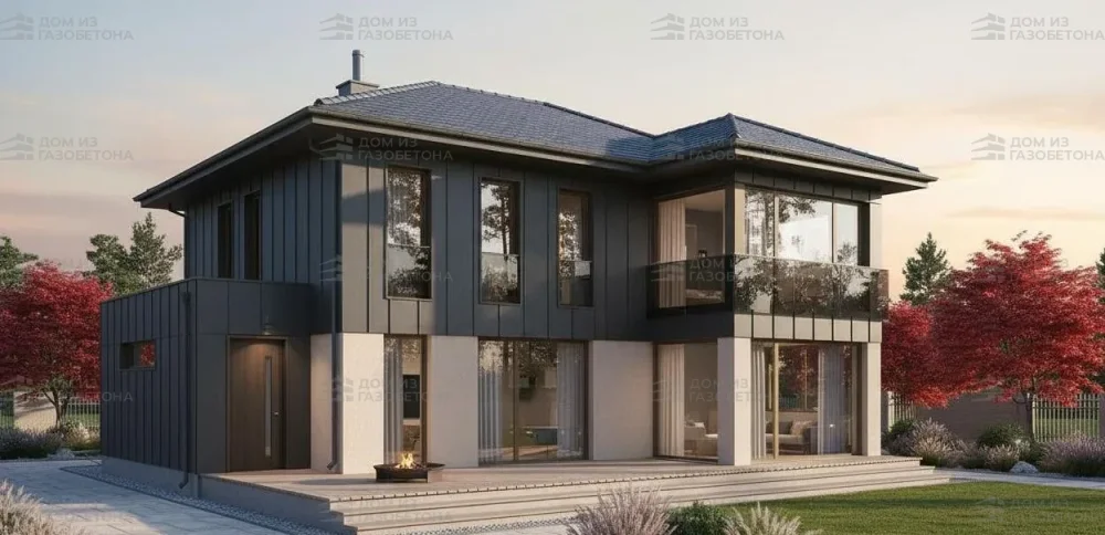 Проект Двухэтажный дом 10 на 20, 196 м2