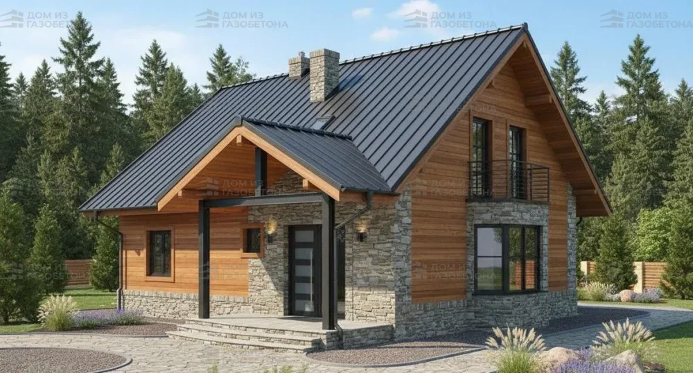 Проект Двухэтажный дом 13 на 15, 170 м2