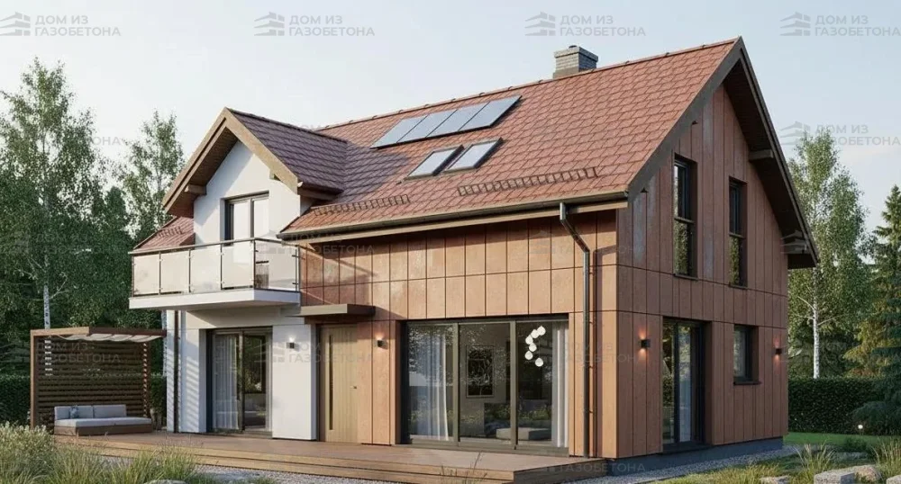 Проект Двухэтажный дом 11 на 11, 197 м2