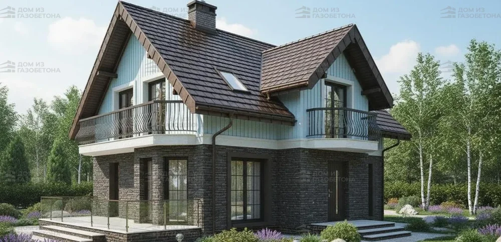 Проект Двухэтажный дом 12 на 11, 145 м2