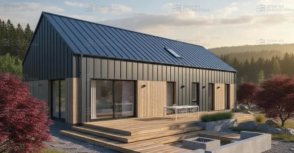 Проект Одноэтажный дом 17 на 22, 210 м2